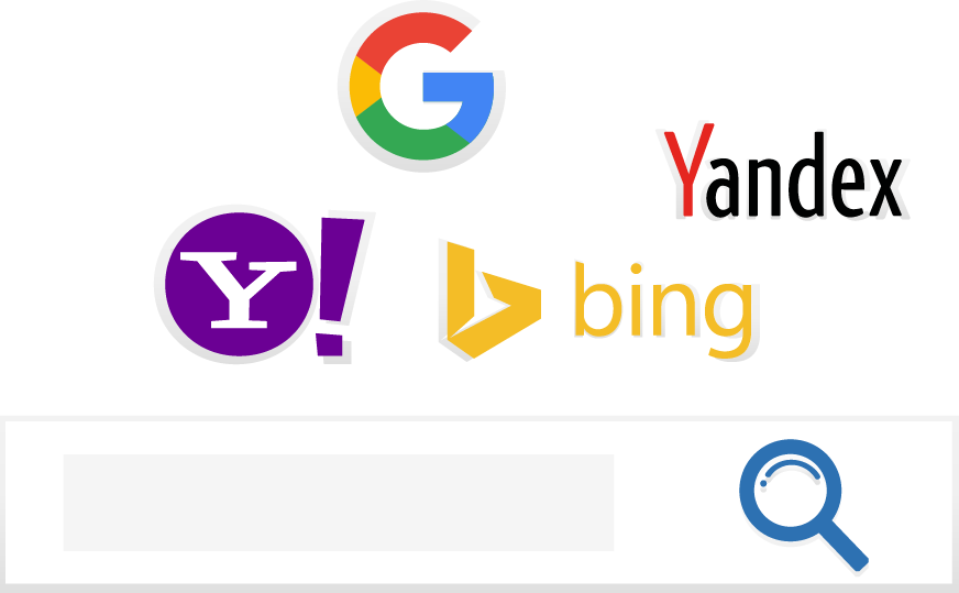 Graphic image of search icons