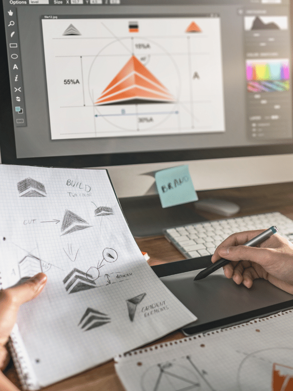 image of person designing on the computer